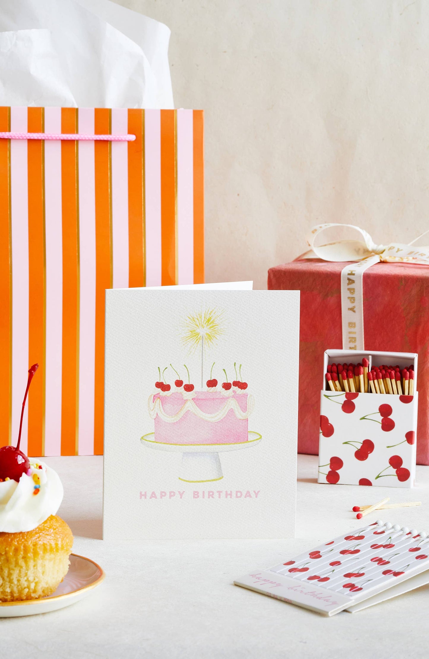 Sparkler Cake Greeting Card