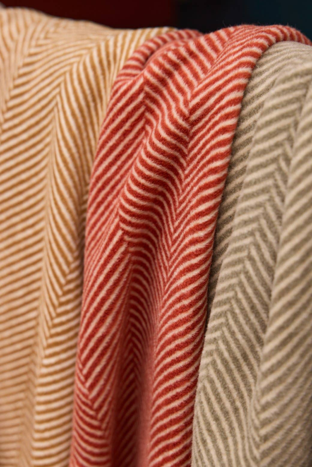 Harborview Herringbone Desert Red Blanket - Chappywrap