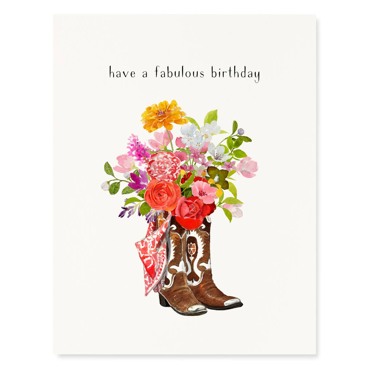 Birthday Bootquet - Birthday Greeting Card - Western