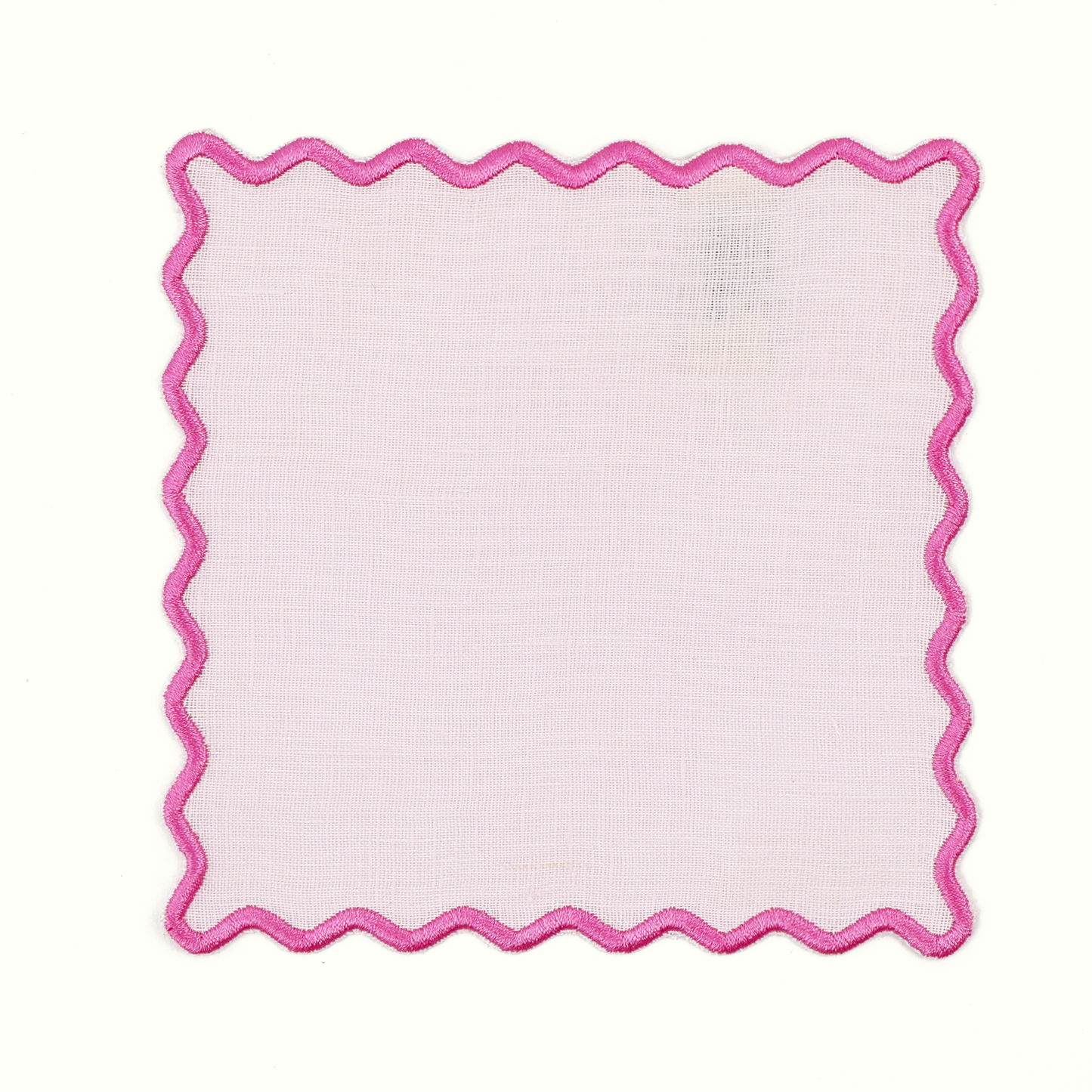 Pink Linen Square Cocktail Napkins - Set of 4