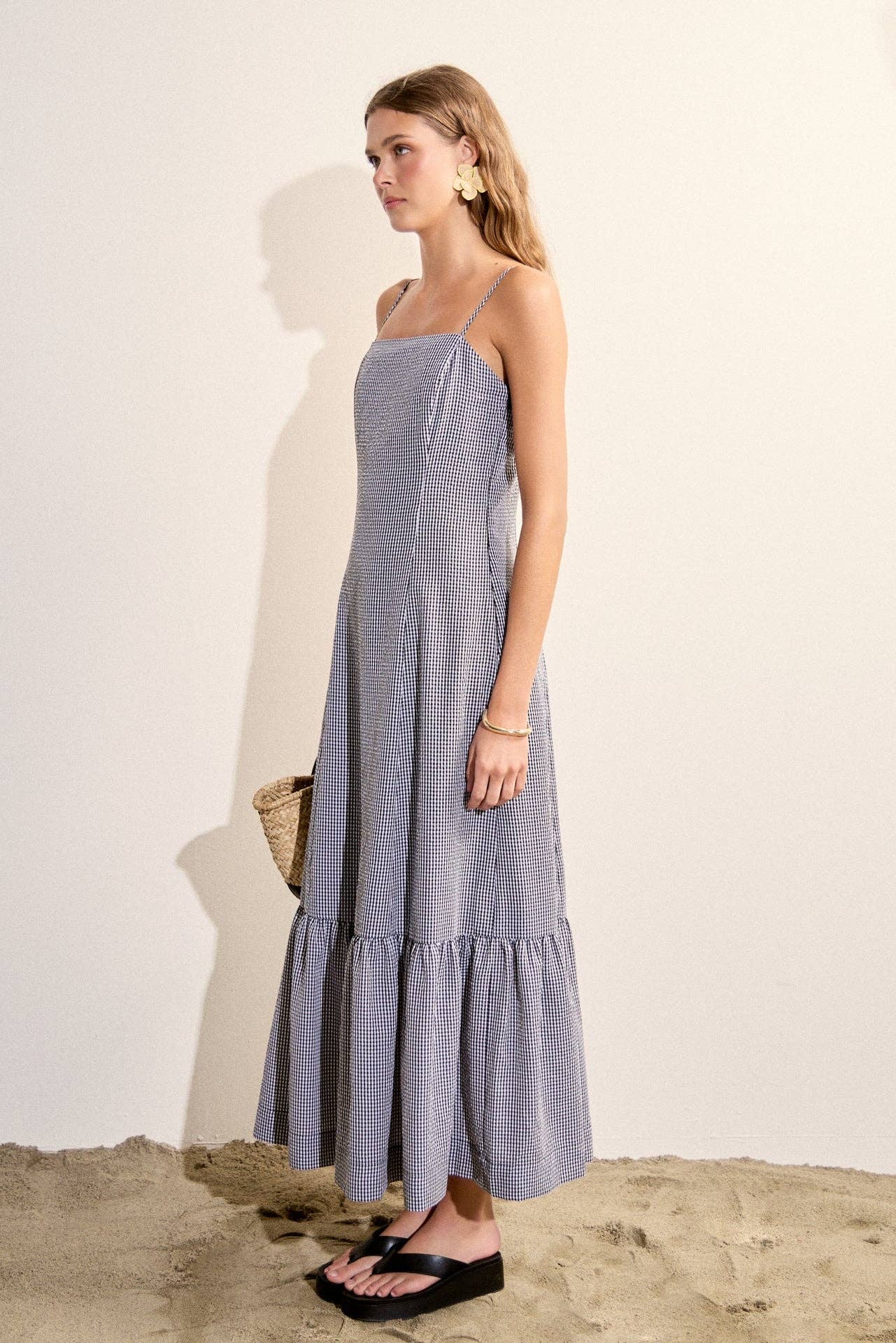 Gingham Maxi Dress - English Factory