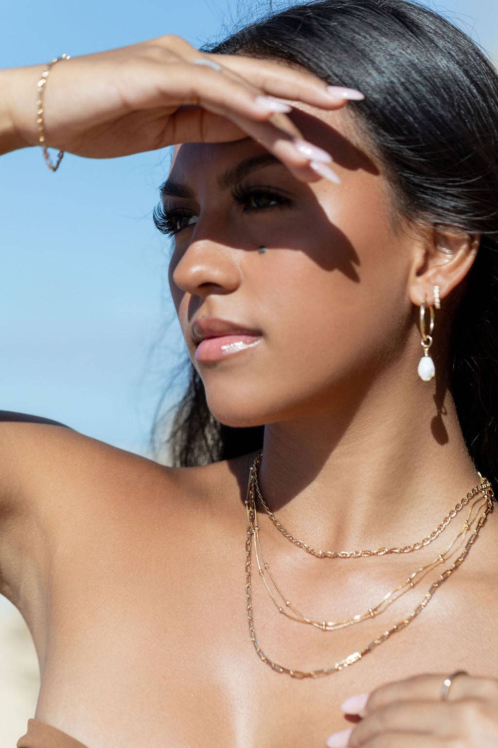 Gold Filled Paperclip Link Chain Necklace - 18 in