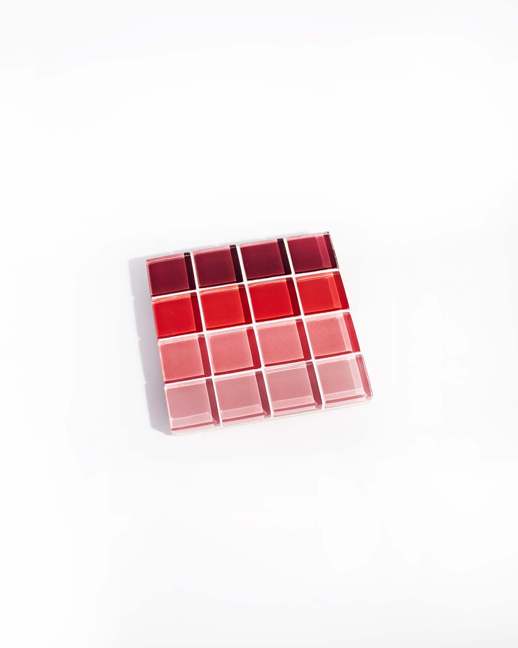 Glass Tile Coaster - Ombre - Blush