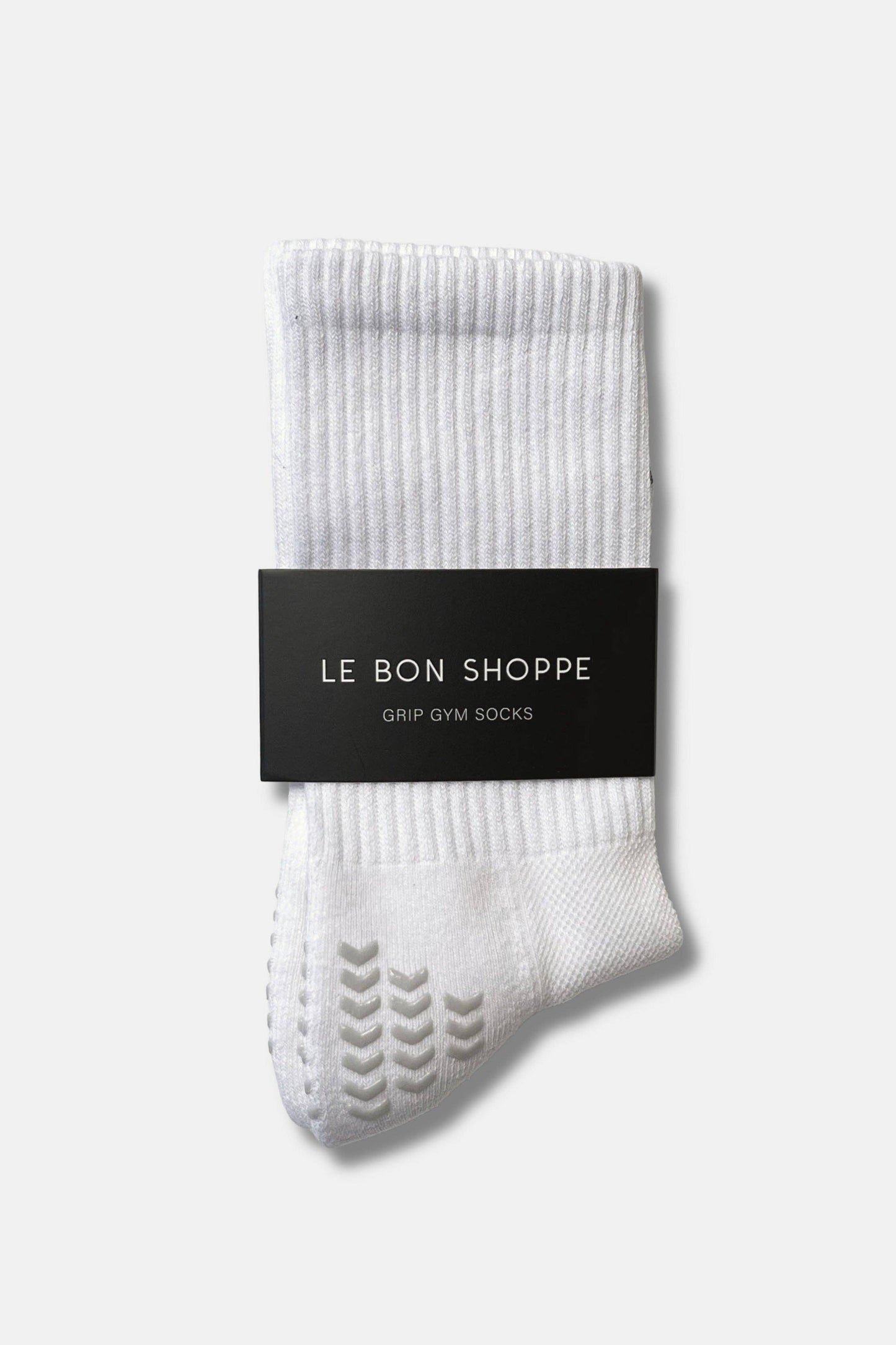 Grip Gym Socks - White + Grey