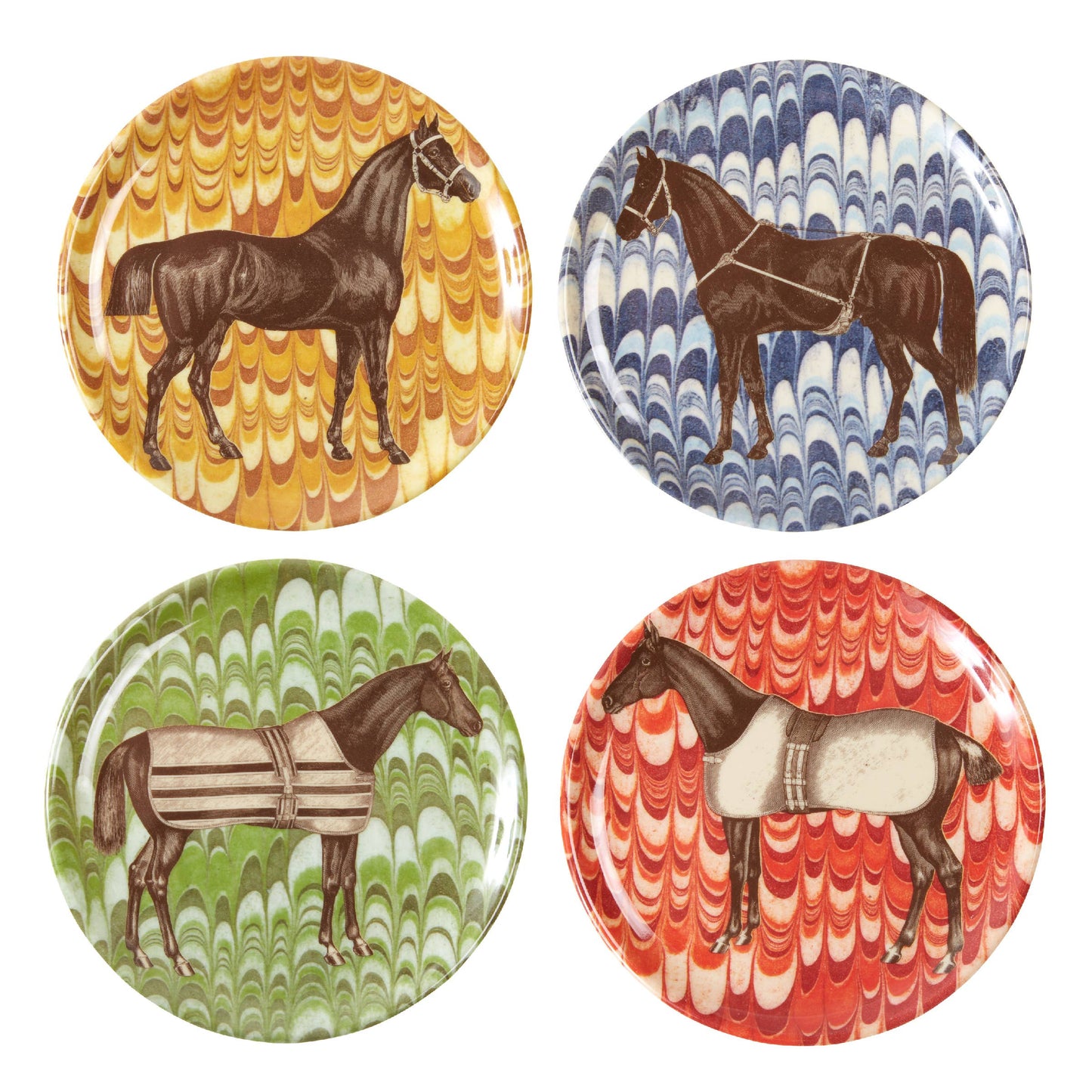 Equine Coasters - Set of 4 Marbled - Thomas Paul