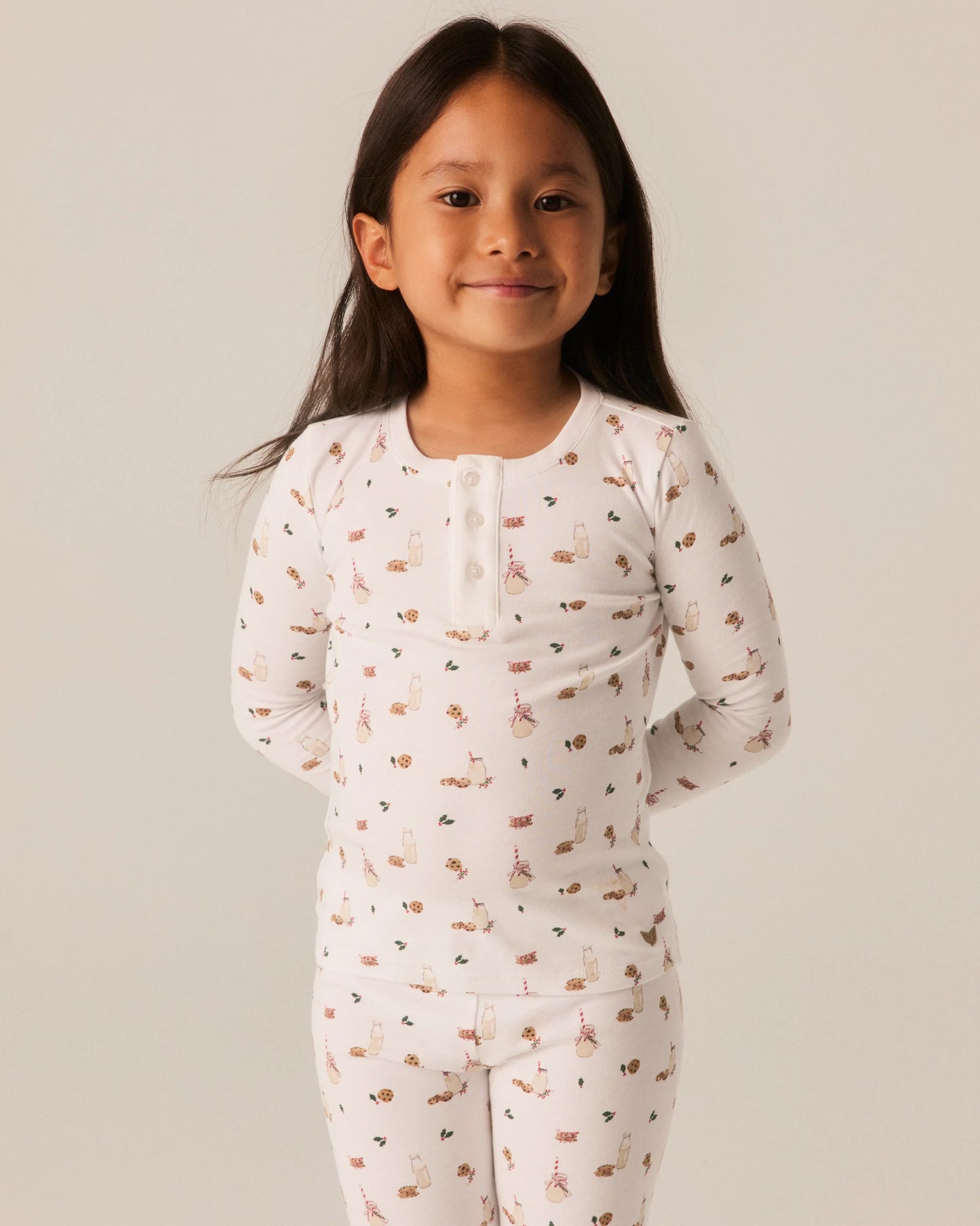 Kid's Pima Snug Fit Pajama Set in Yuletide Treats - Petite Plume