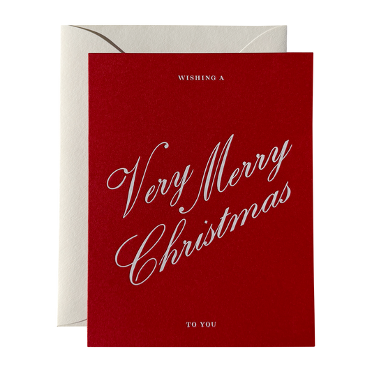 Very Merry Christmas Greeting Card - Scarlett