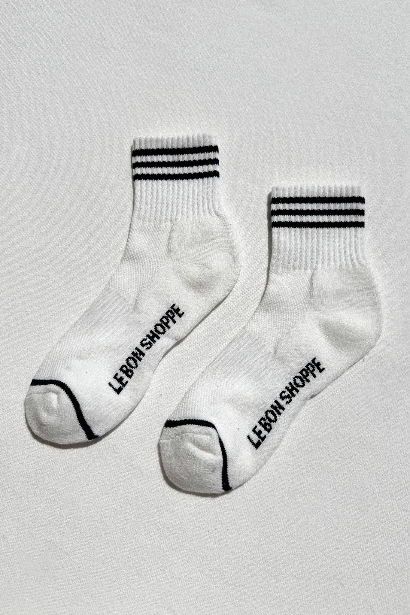 Girlfriend Socks - White with Black