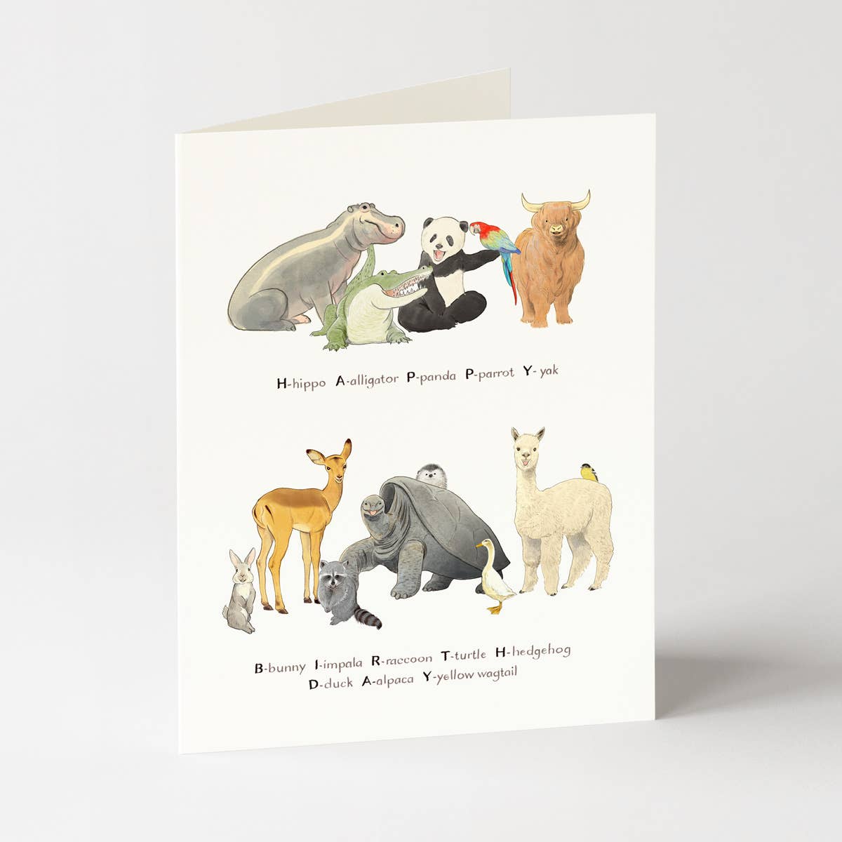 Birthday Zoo - Birthday Greeting Card - Alphabet