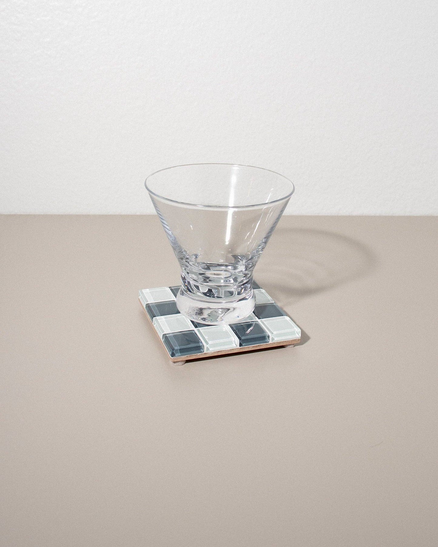 Glass Tile Coaster - Stone Wall