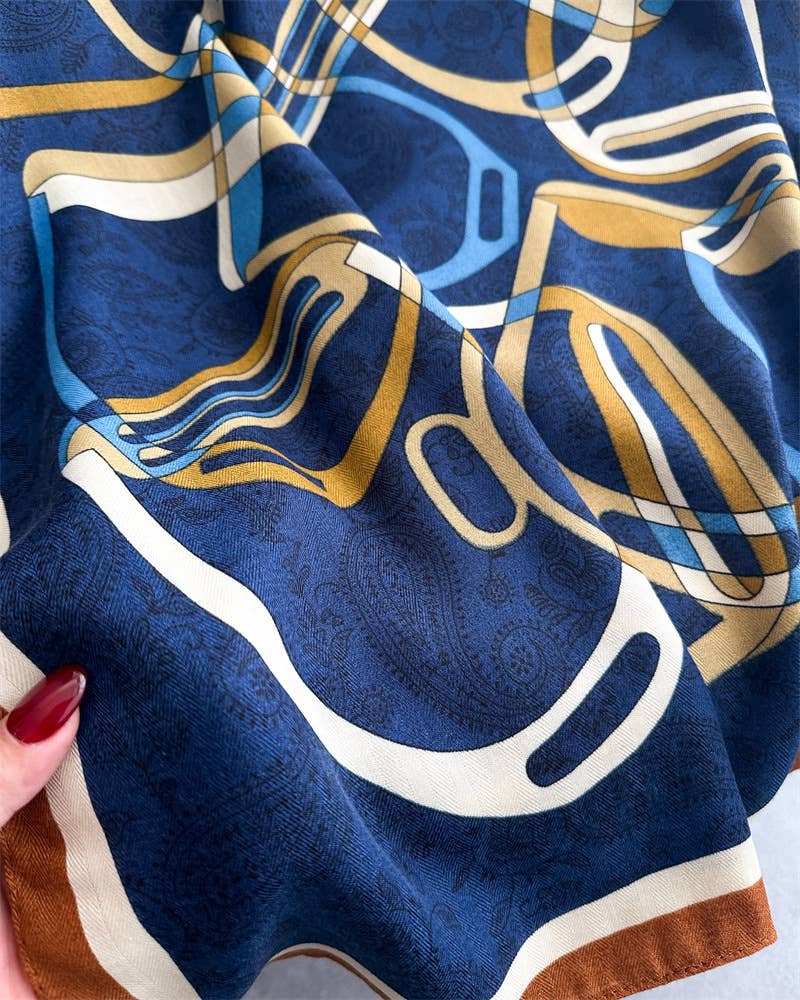 Navy Scarf Midnight Stirrup