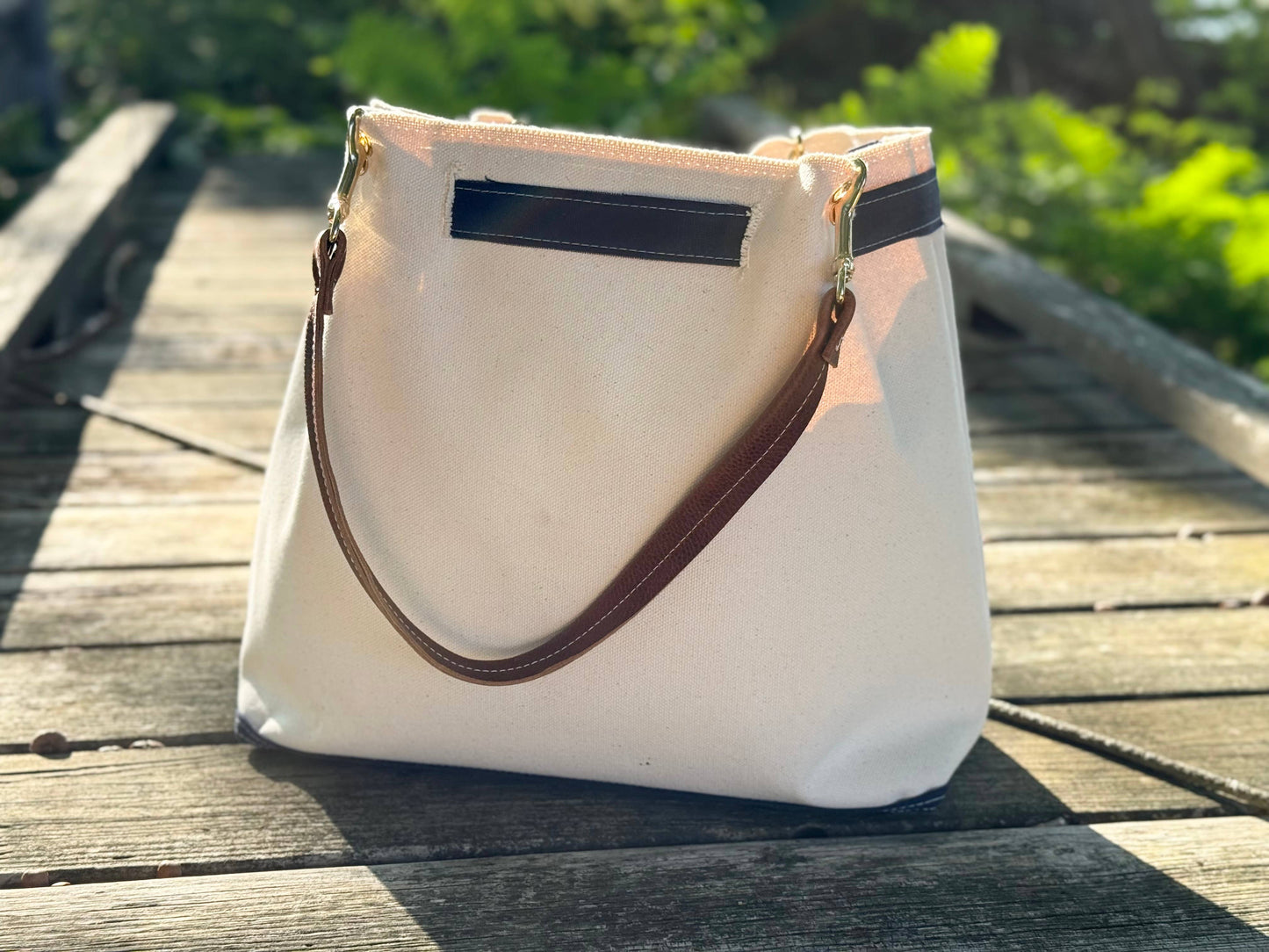 Hand Painted Blue Lobster Canvas Tote - Tori T Designs