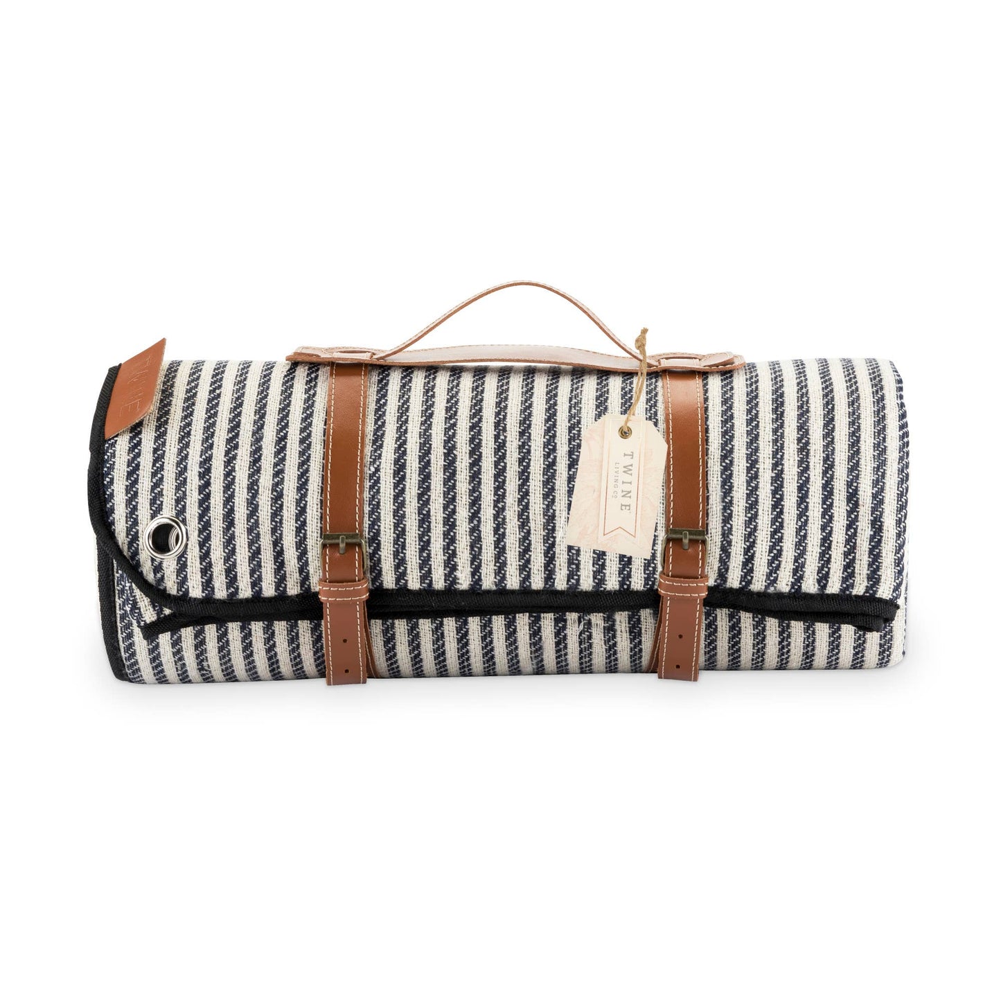 Waterproof Picnic Blanket w Genuine Leather Carrying Straps