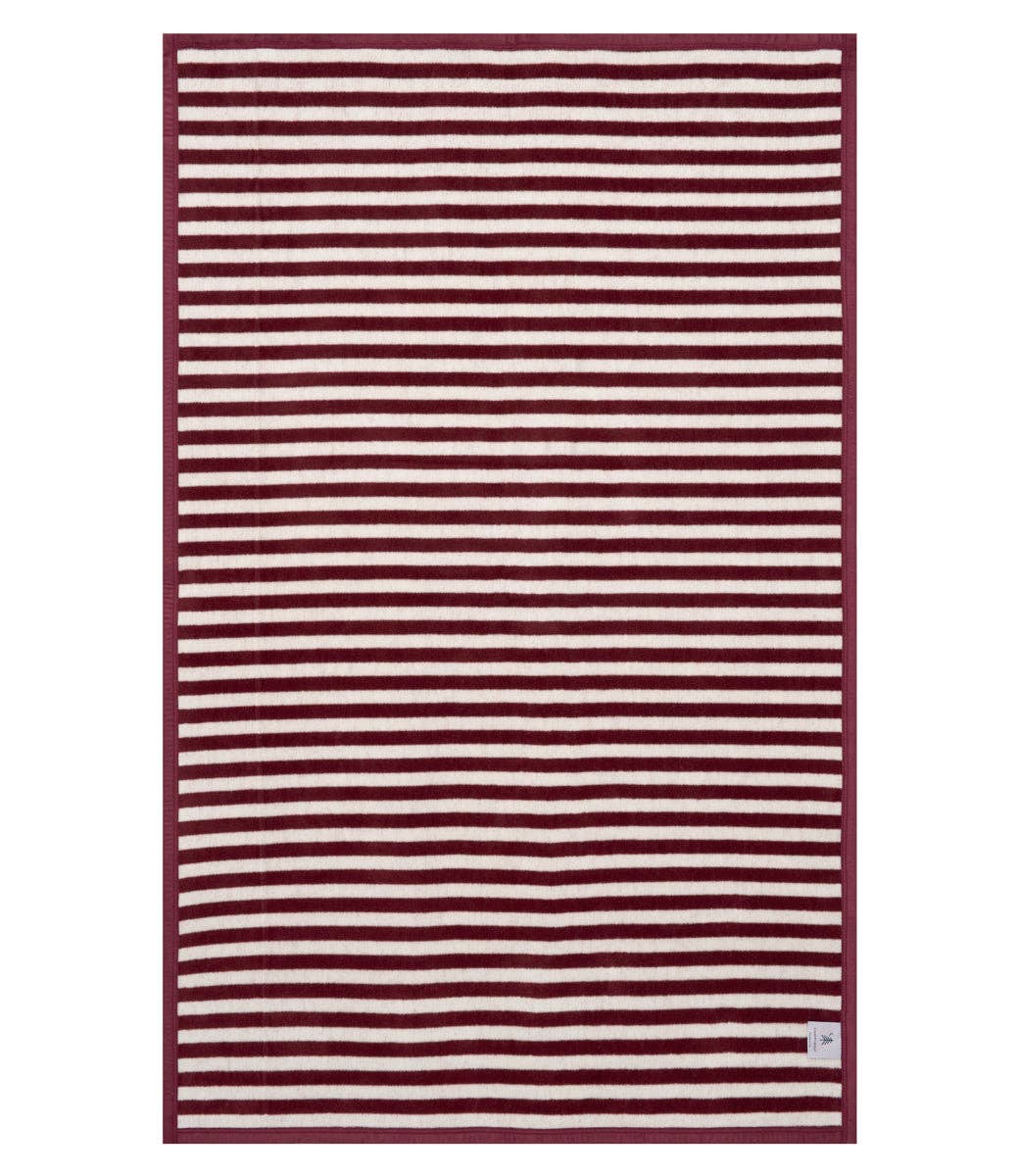 Sideline Stripe Maroon Midi Blanket - Chappywrap