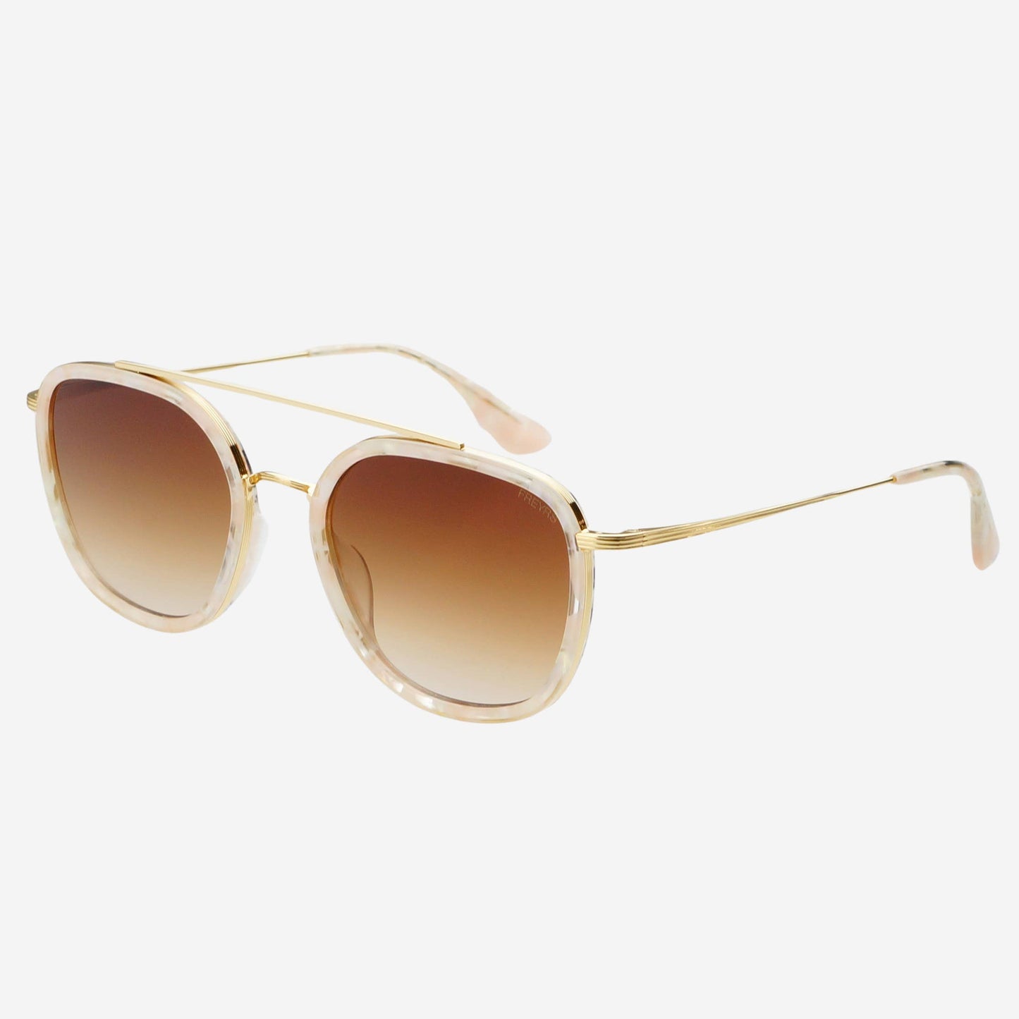 Weston Acetate Round Unisex Sunglasses - Pink/Brown - FREYRS