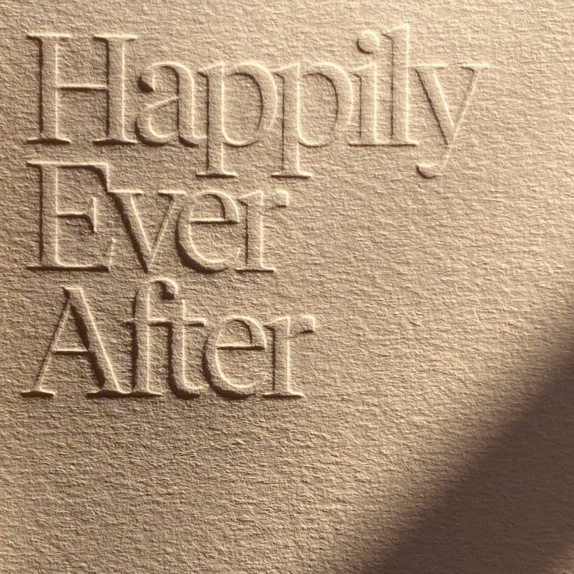 Happily Ever After Greeting Card - Cream
