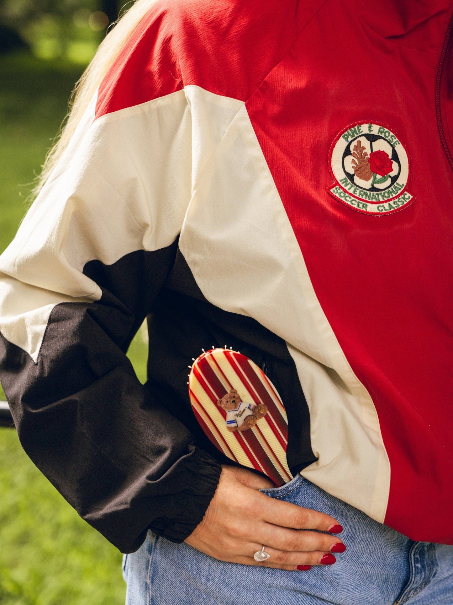 Hand-painted Go Sports Hair Teddy Brush