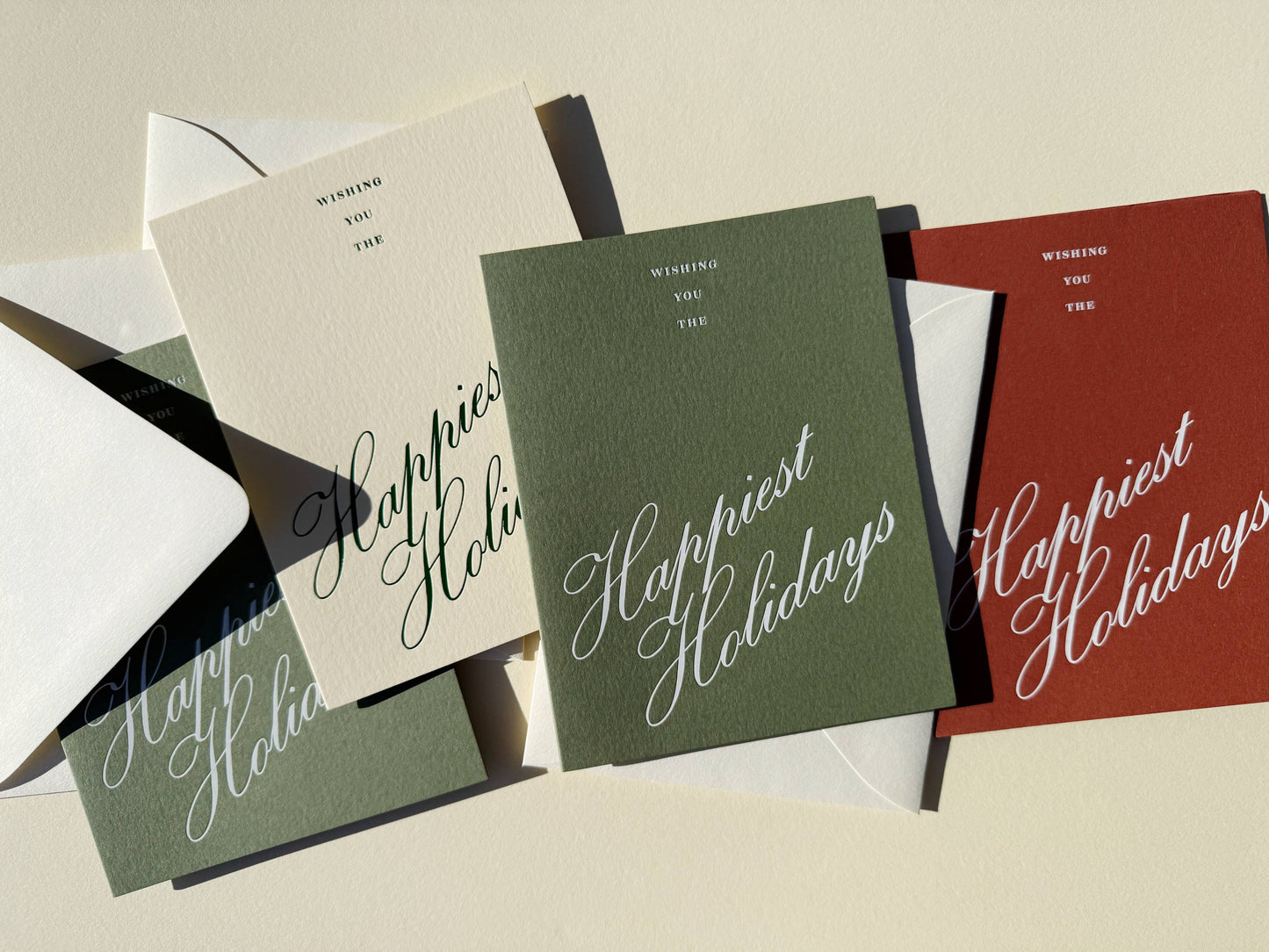 Happiest Holidays Greeting Card - Cream