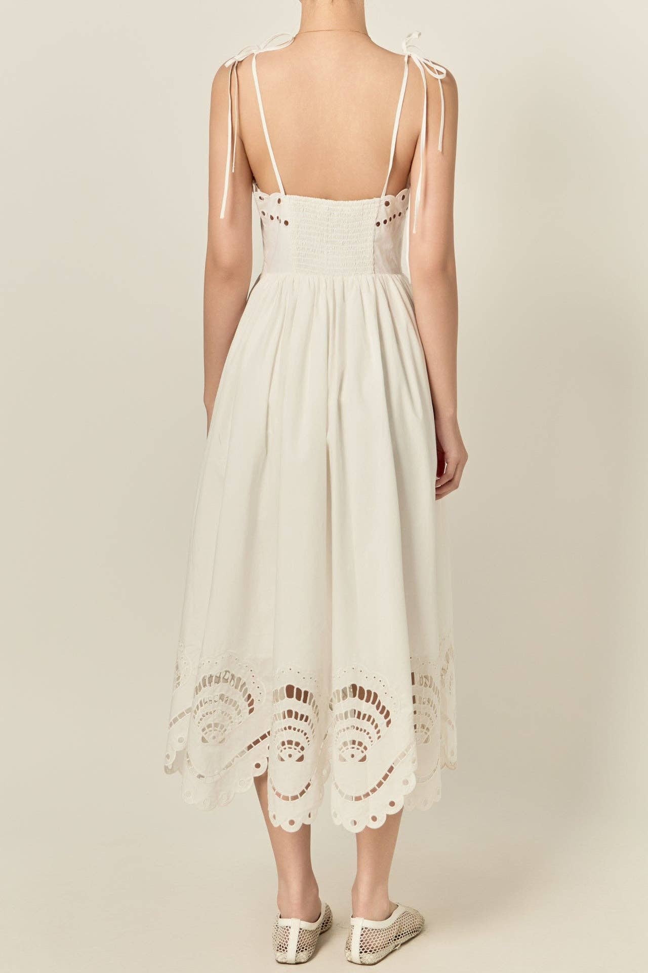 Sea Shell Eyelet Midi Dress - English Factory