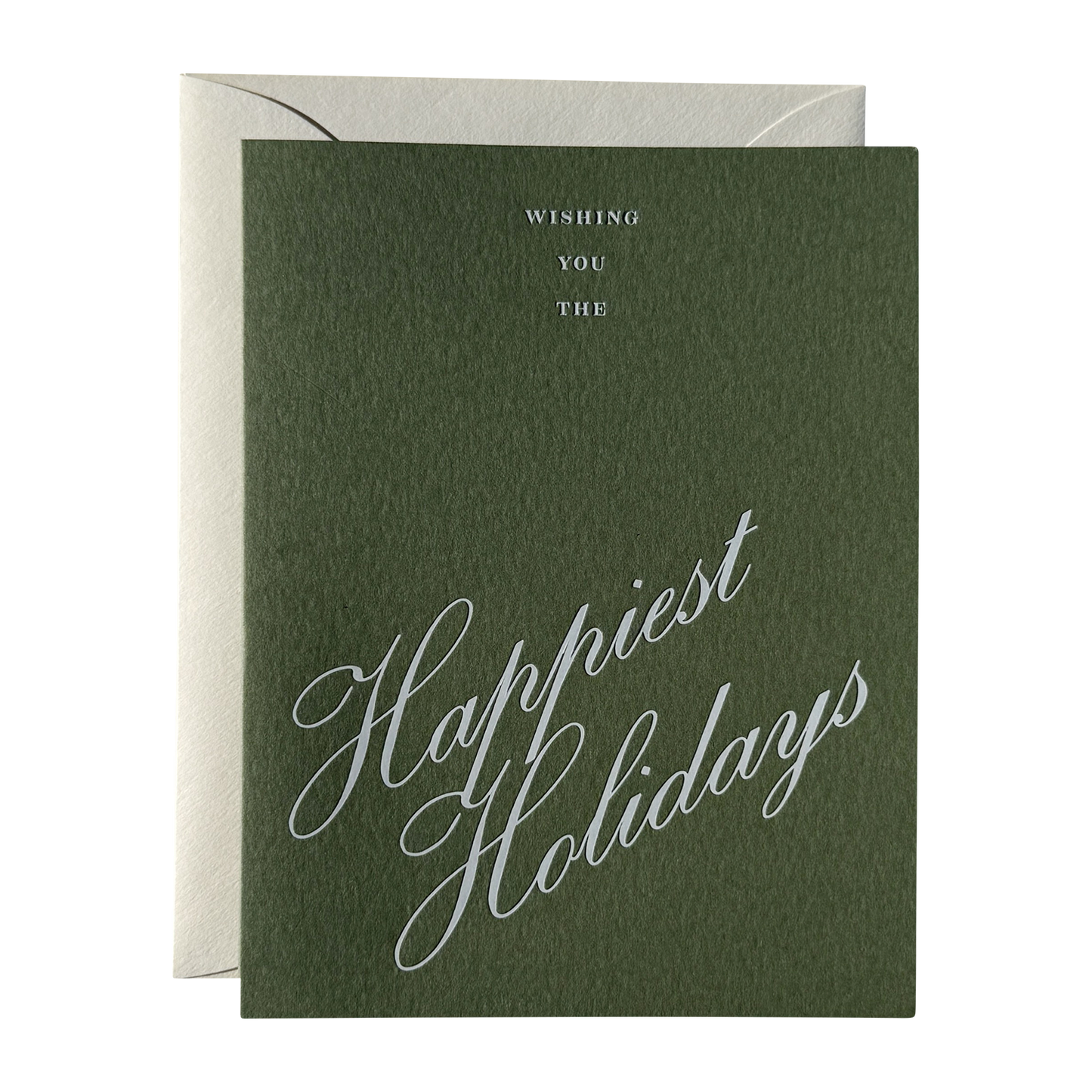 Happiest Holidays Greeting Card - Cream
