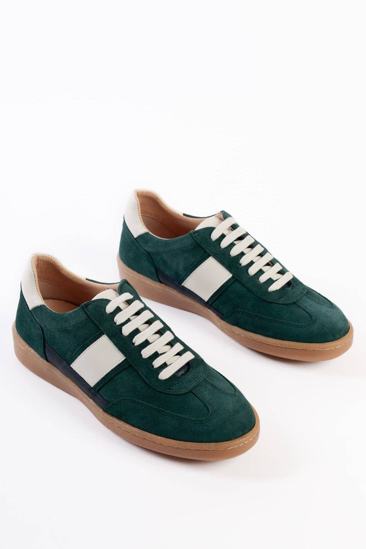 Marian Green Leather Sneakers