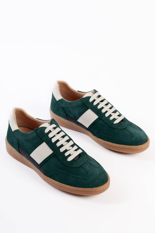 Marian Green Leather Sneakers
