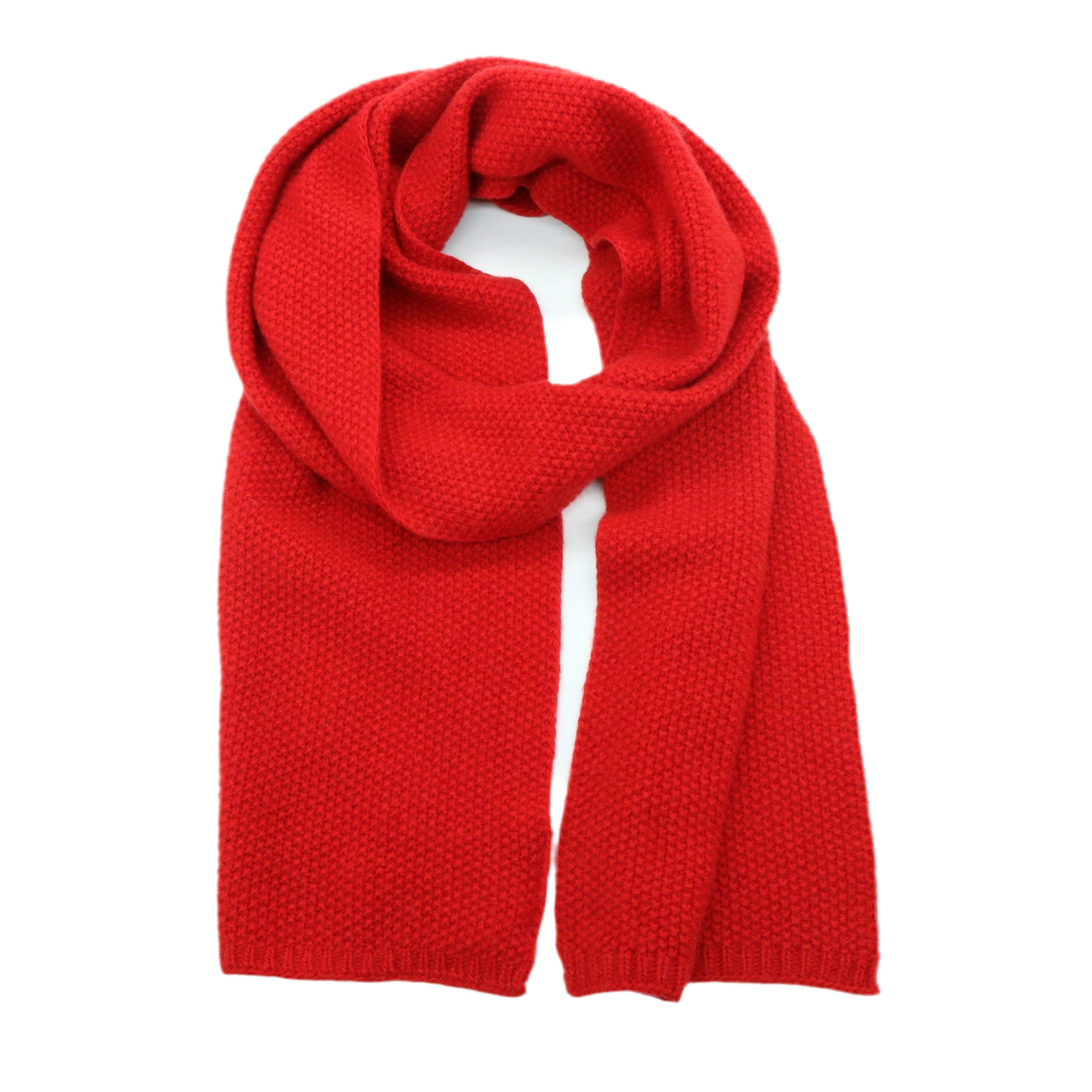 Cashmere Stitched Scarf - Red