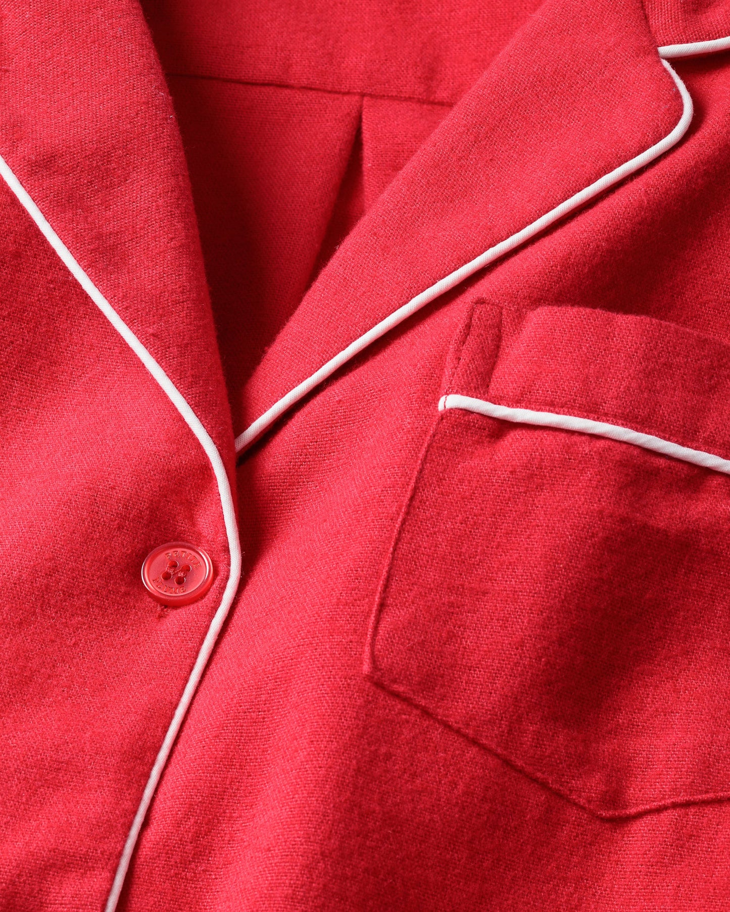 Women's Flannel Pajama Set in Red - Petite Plume