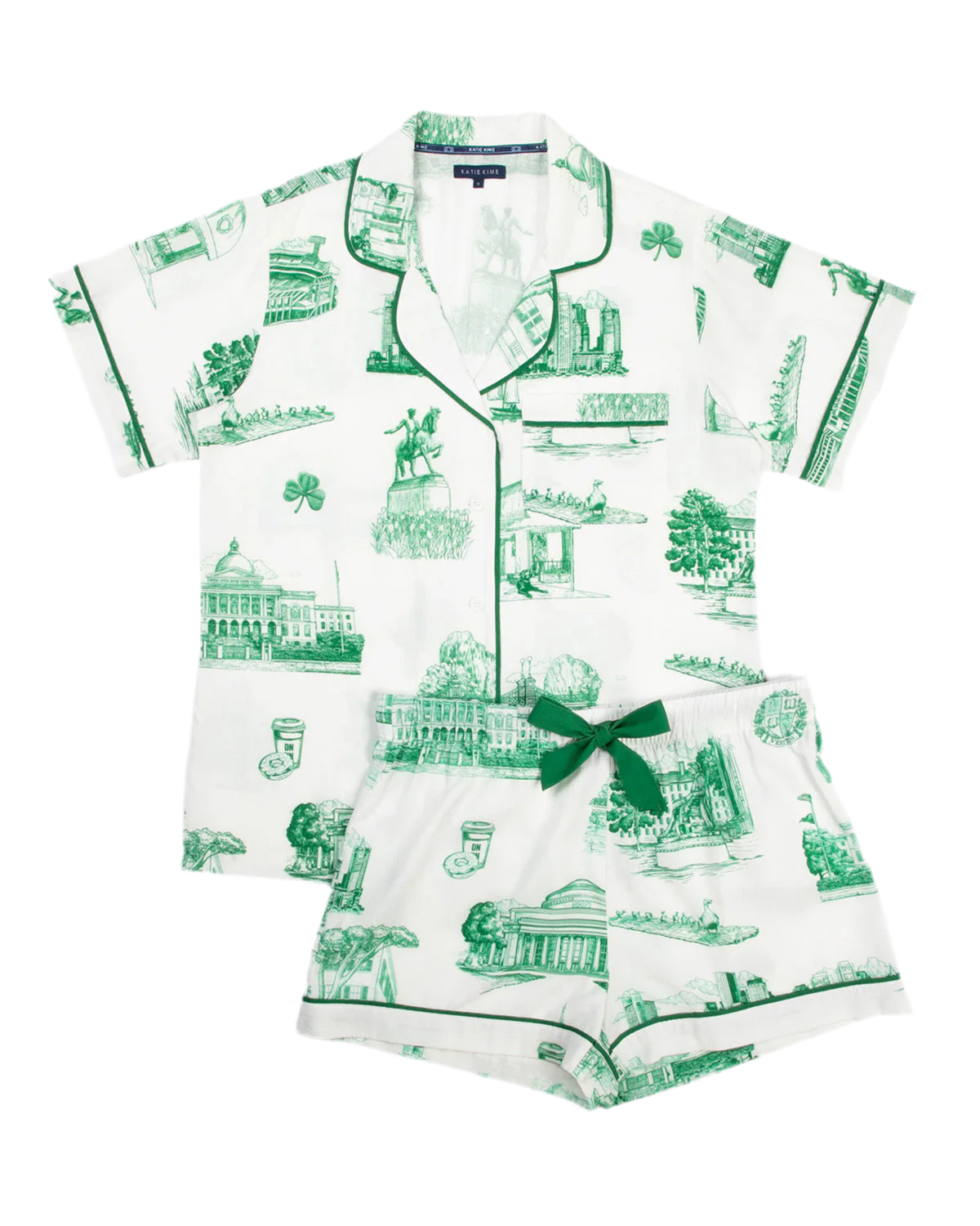 Boston Toile Pajama Shorts Set - Katie Kime