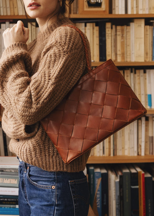 Ella Bag Grande Weave Leather - Sienna - Bembien