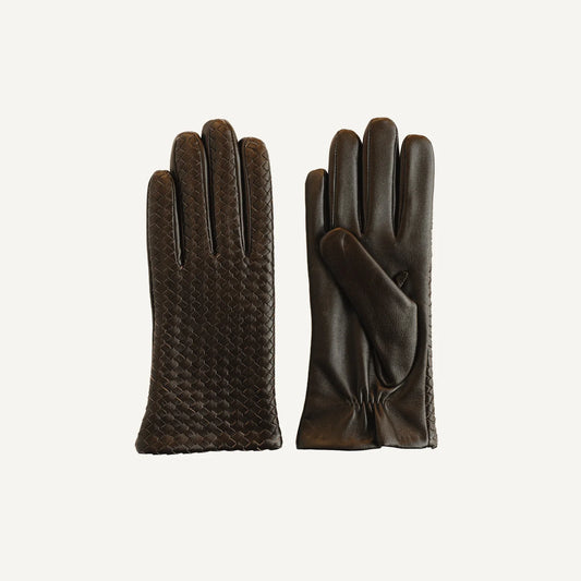 Emil Leather Gloves - Brown - Bembien