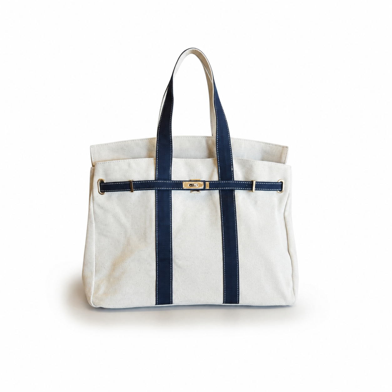 The Luxe Signature Tote - Navy