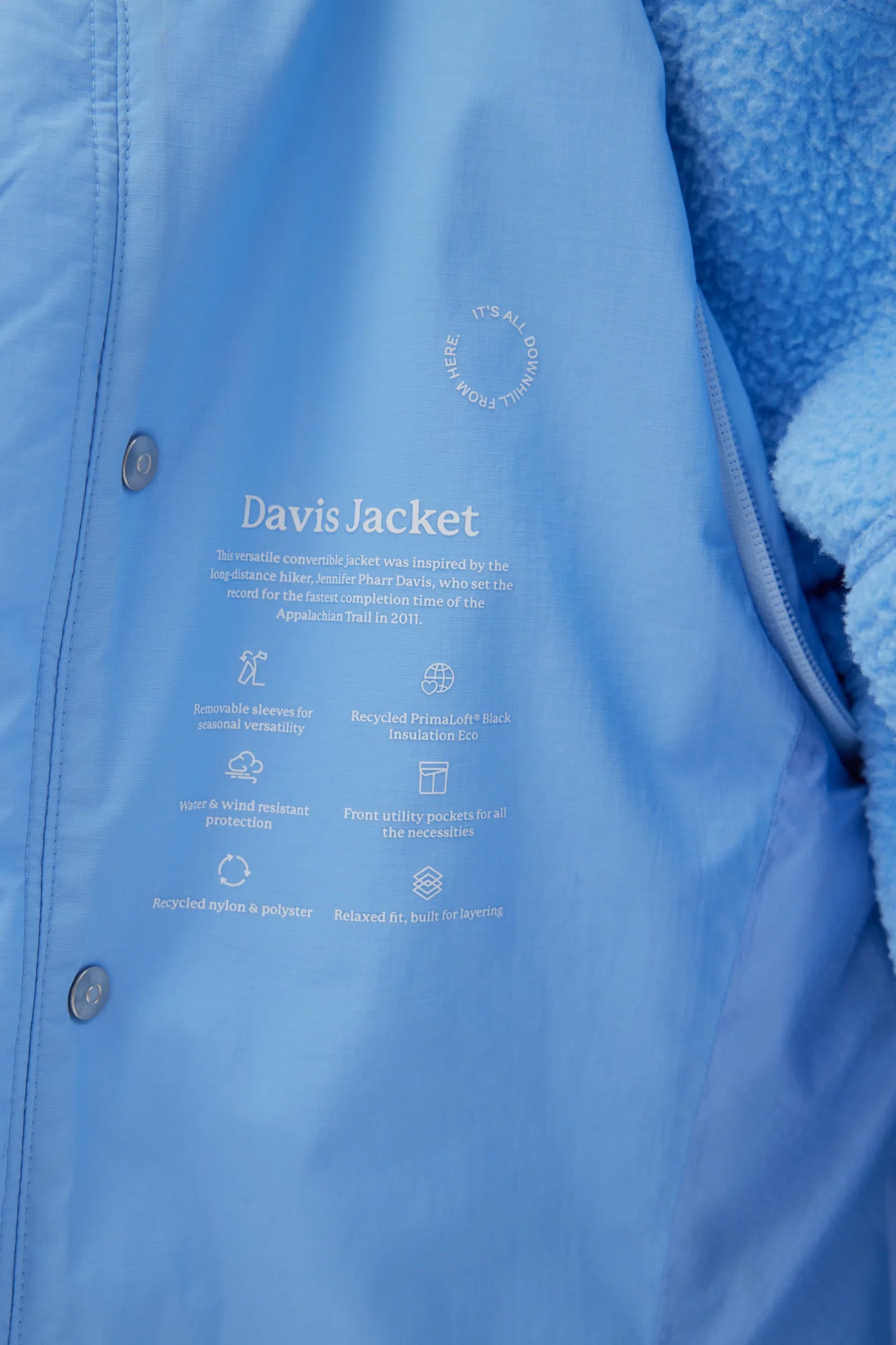 Davis Convertible Jacket - Light Blue - Half Days