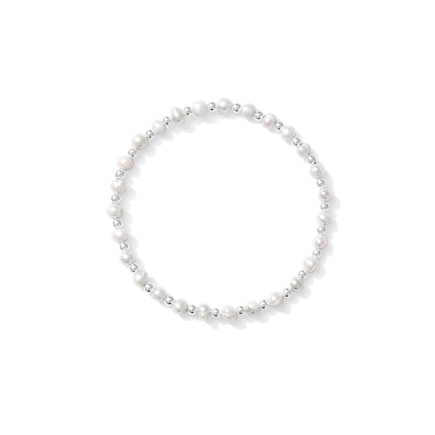 Stretchy Elley Stretchy Pearl Bracelet - SILVER - Kaylie Dawn