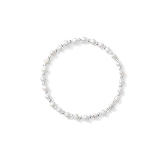 Stretchy Elley Stretchy Pearl Bracelet - SILVER - Kaylie Dawn