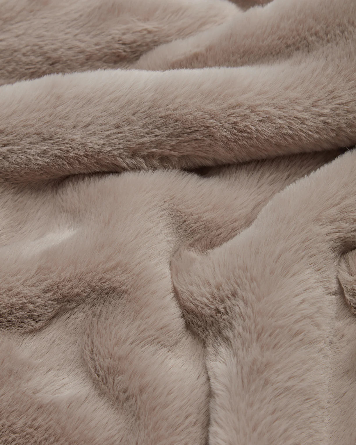 Brady Faux Fur Blanket - Latte - Apparis