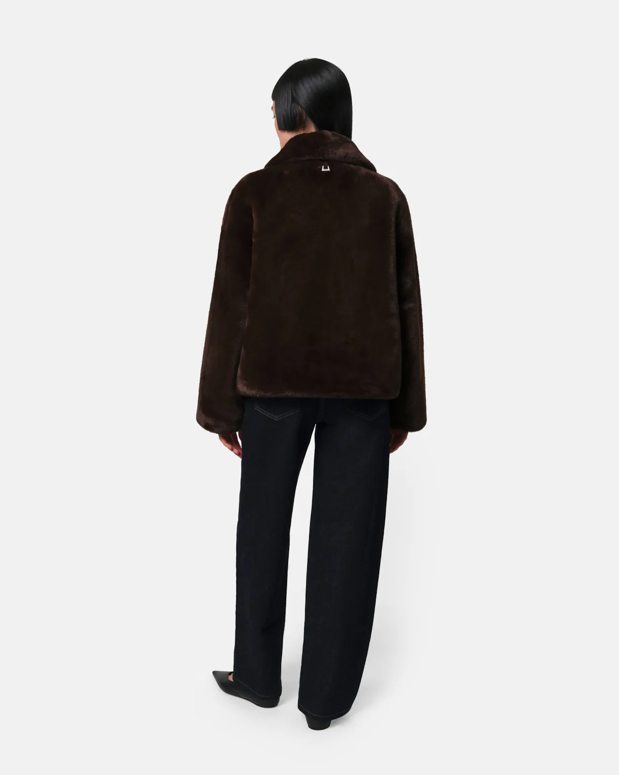 Elis Faux Fur Coat - Espresso - Apparis