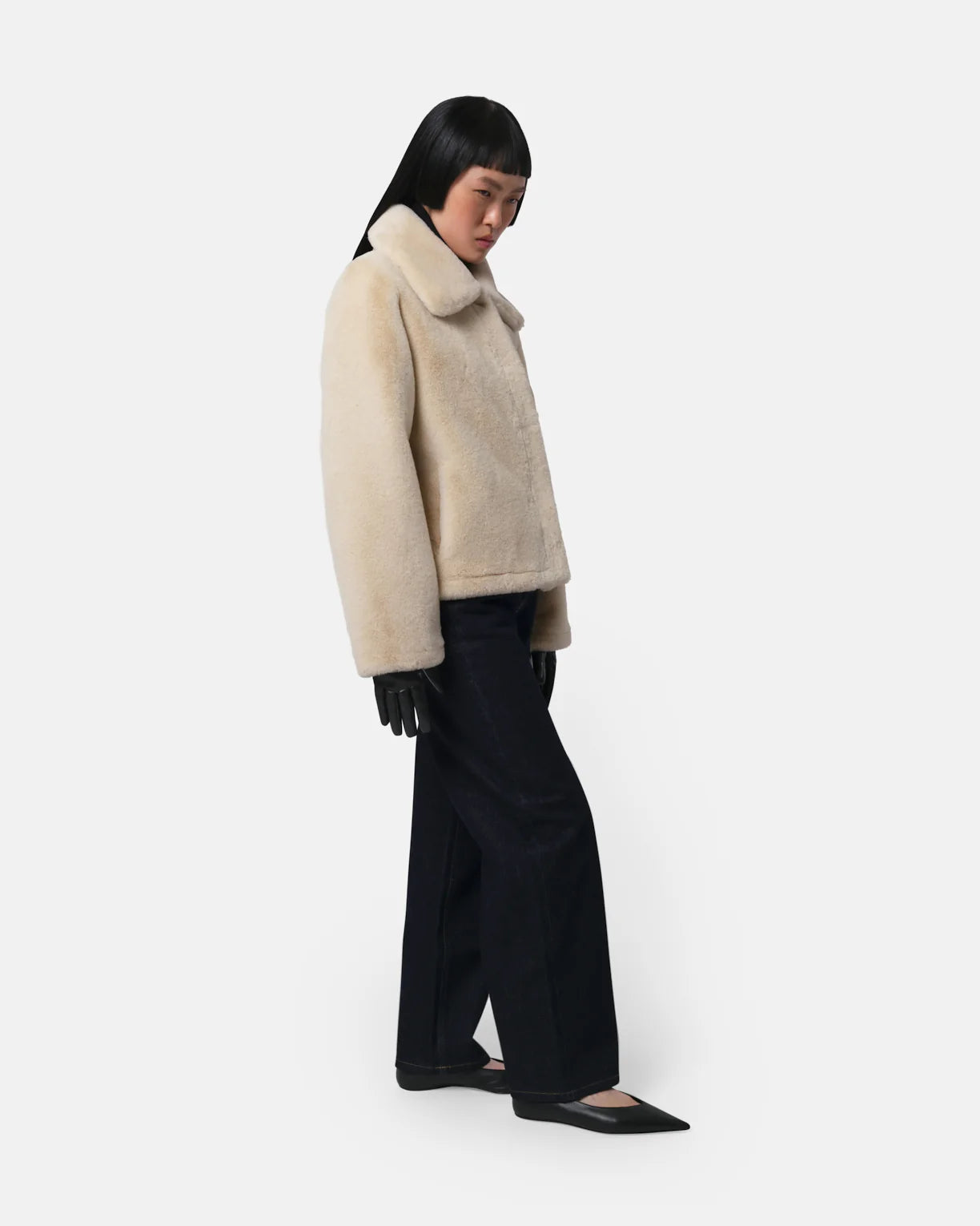 Elis Faux Fur Coat - Latte - Apparis