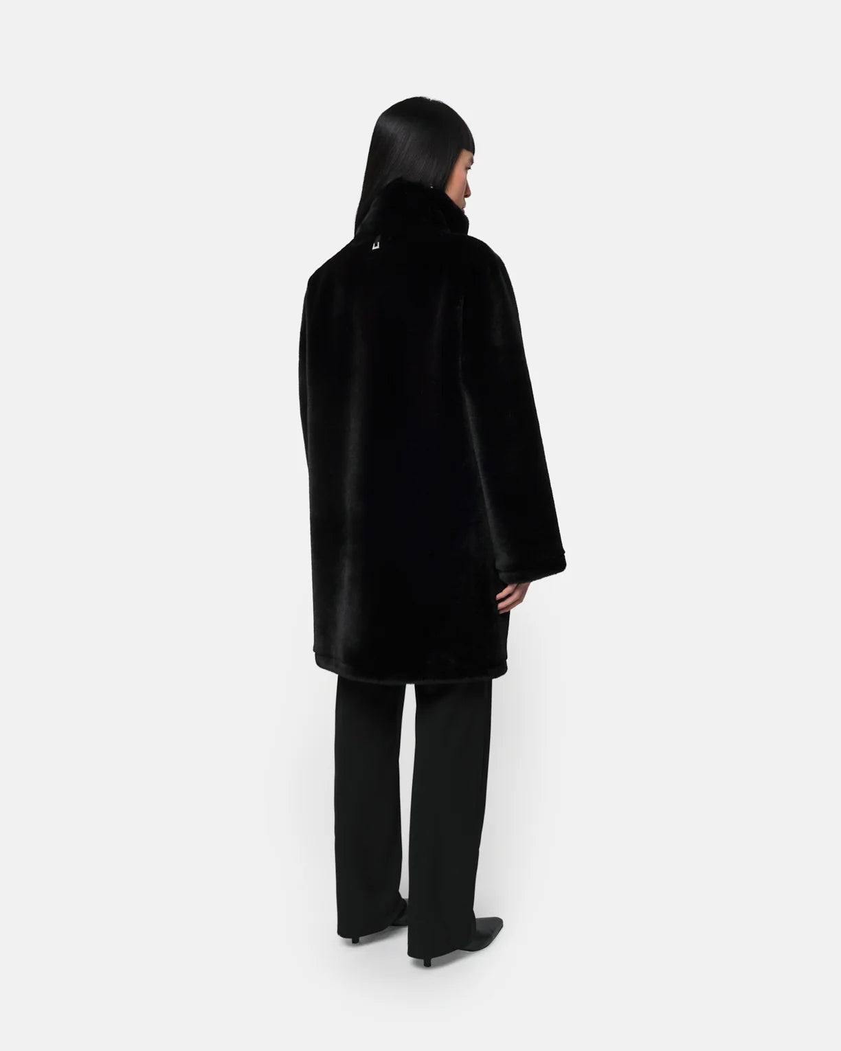 Blair Faux Fur Coat - Noir - Apparis