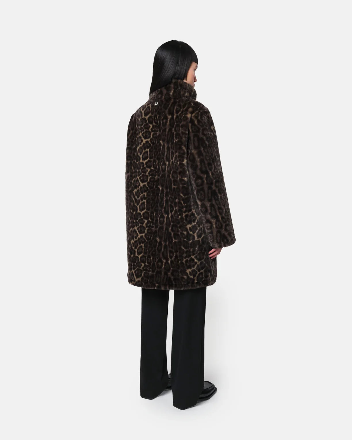 Blair Faux Fur Coat - Dark Leopard - Apparis