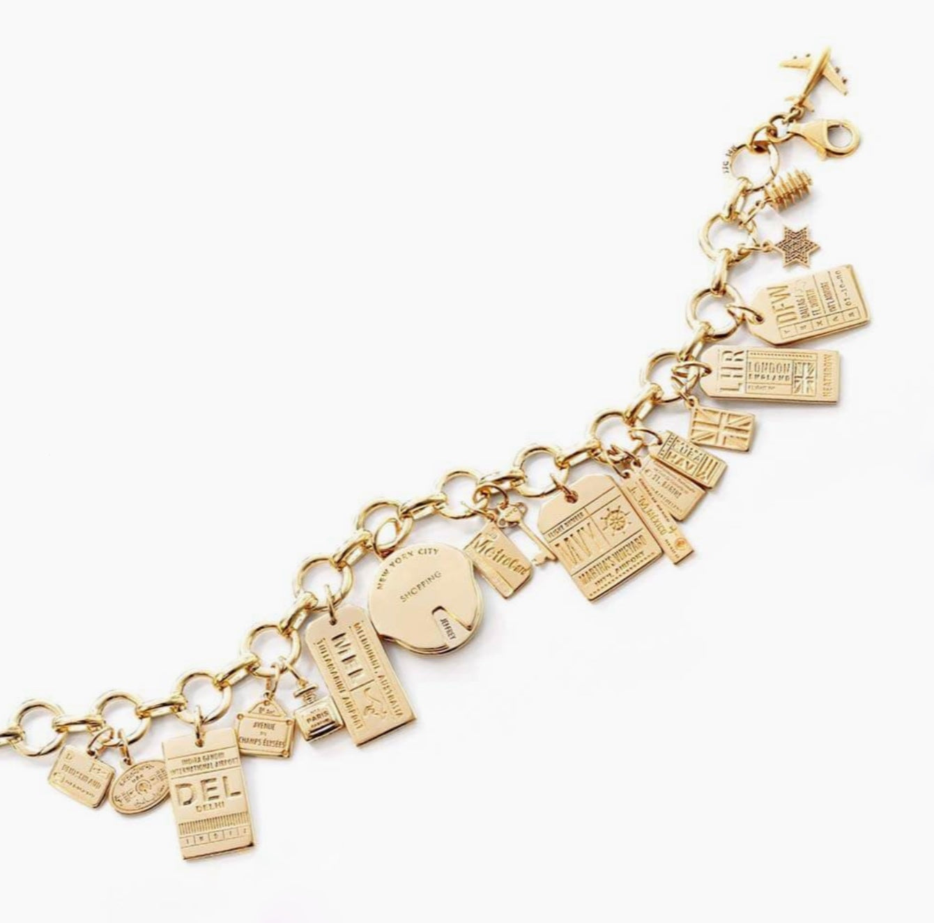 Infinity Link Charm Bracelet - Gold Vermeil - Jet Set Candy