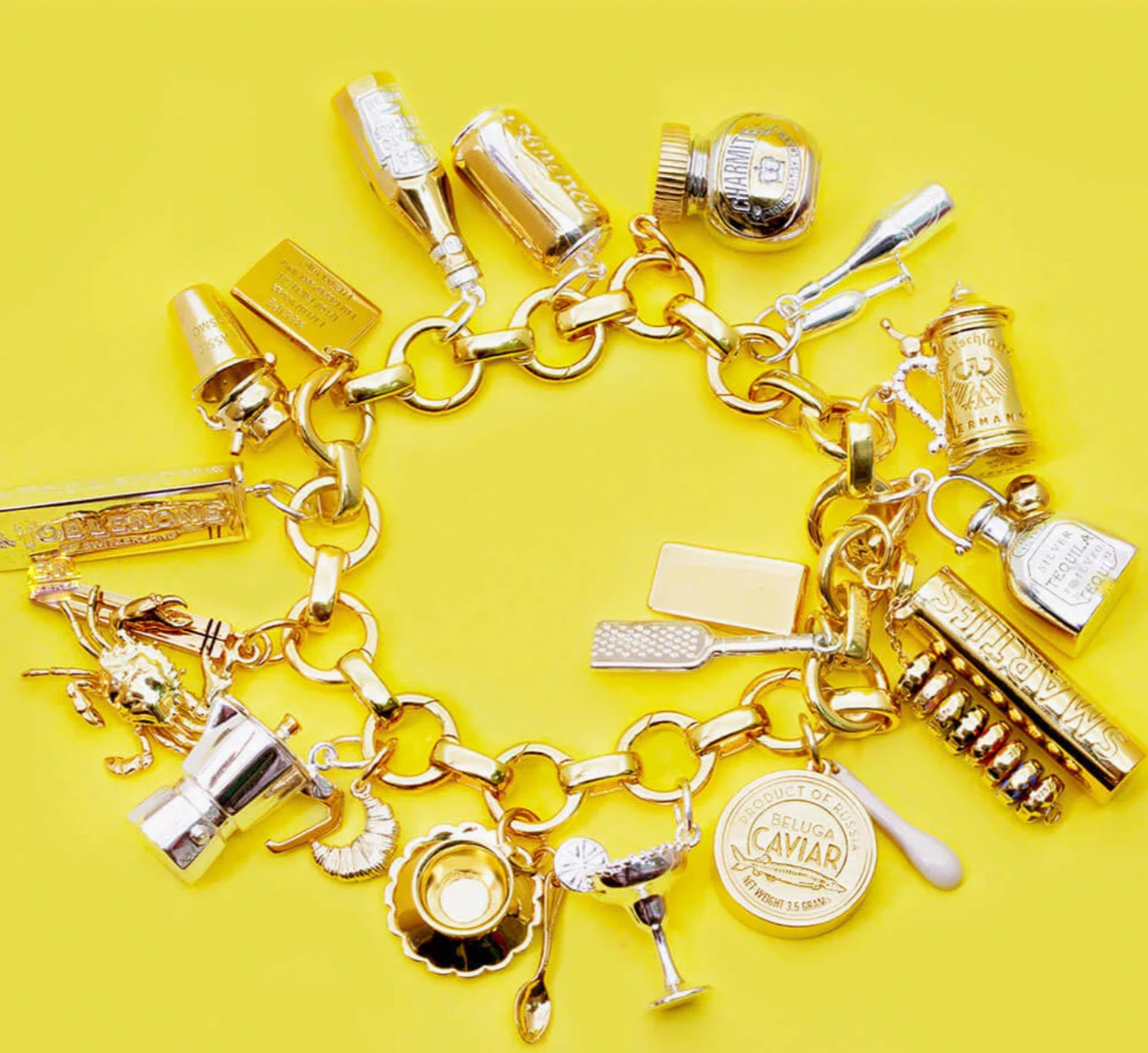 Infinity Link Charm Bracelet - Gold Vermeil - Jet Set Candy