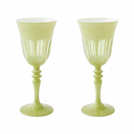 Rialto Wine Glass - Sage Green - Set of 2 - Sir/Madam