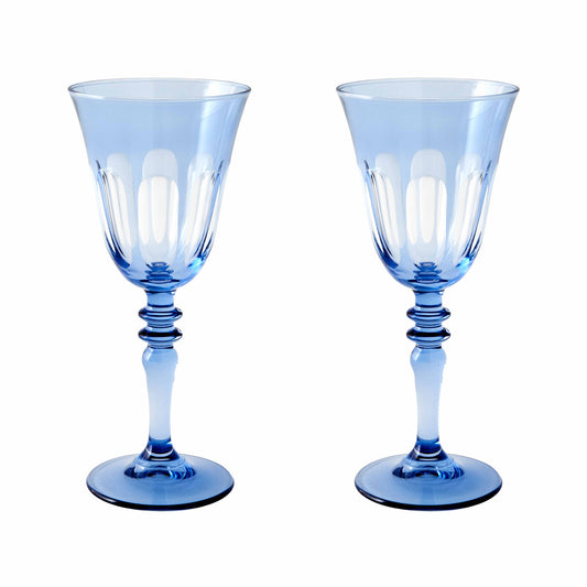 Rialto Wine Glass - Blue - Set of 2 - Sir/Madam