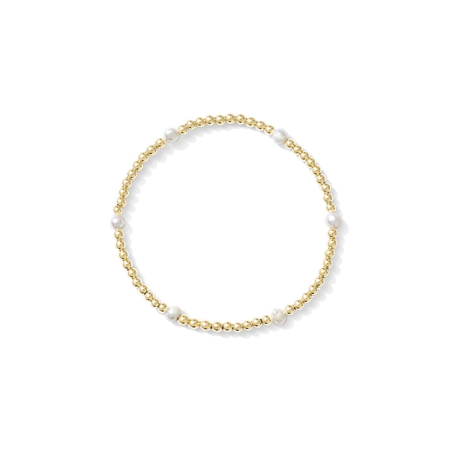 Stretchy Bracelet Multiple Pearls - GOLD FILL OR SILVER - Kaylie Dawn