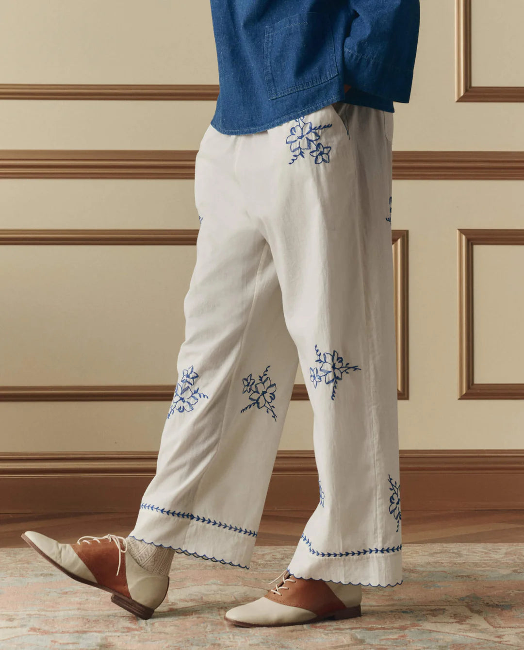 The Weekend Pant - Hanky Embroidery - The Great
