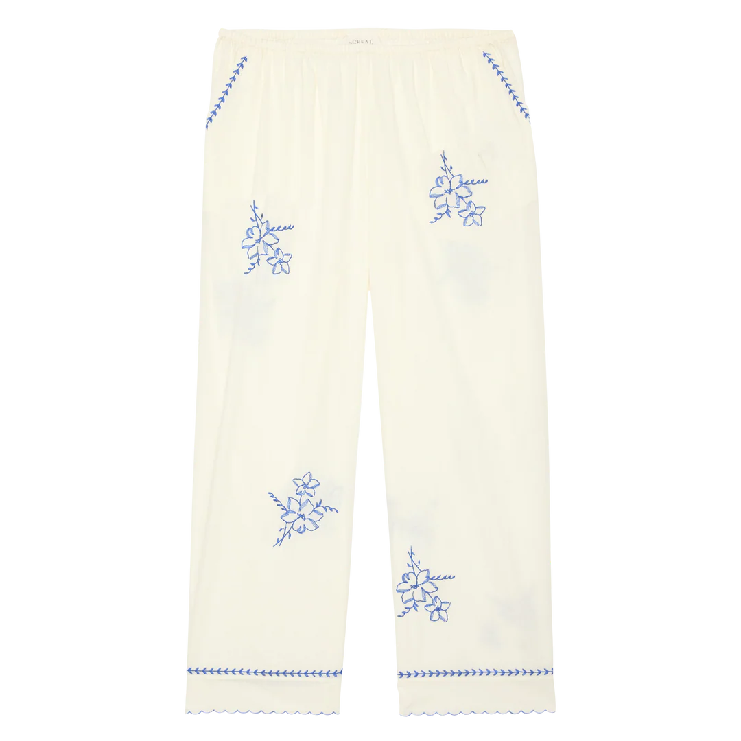 The Weekend Pant - Hanky Embroidery - The Great