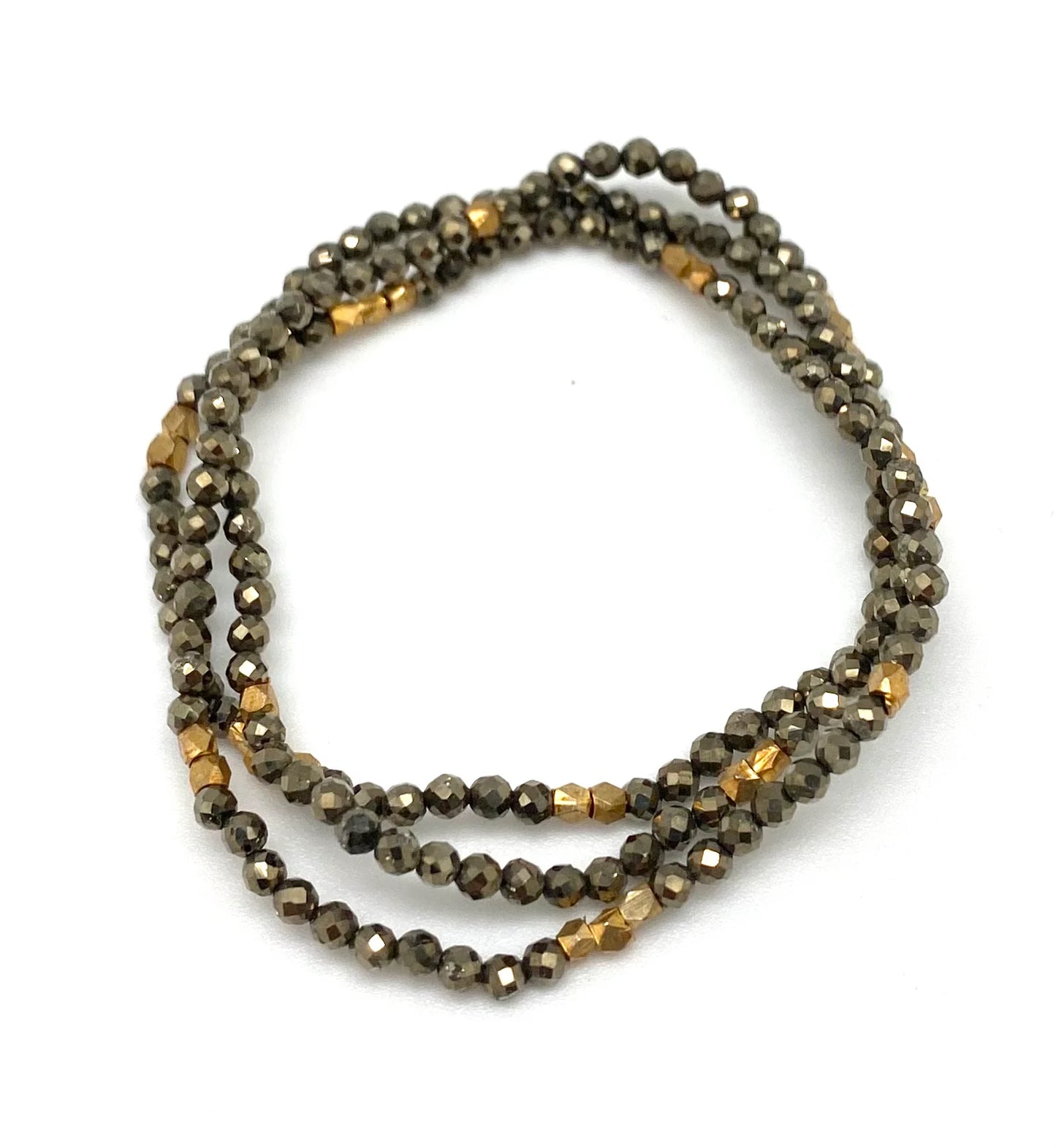 Sigrid Beaded Wrap Bracelet - Pyrite - In2Design