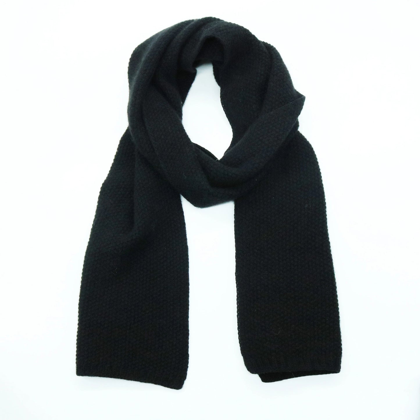 Cashmere Stitched Scarf - Black