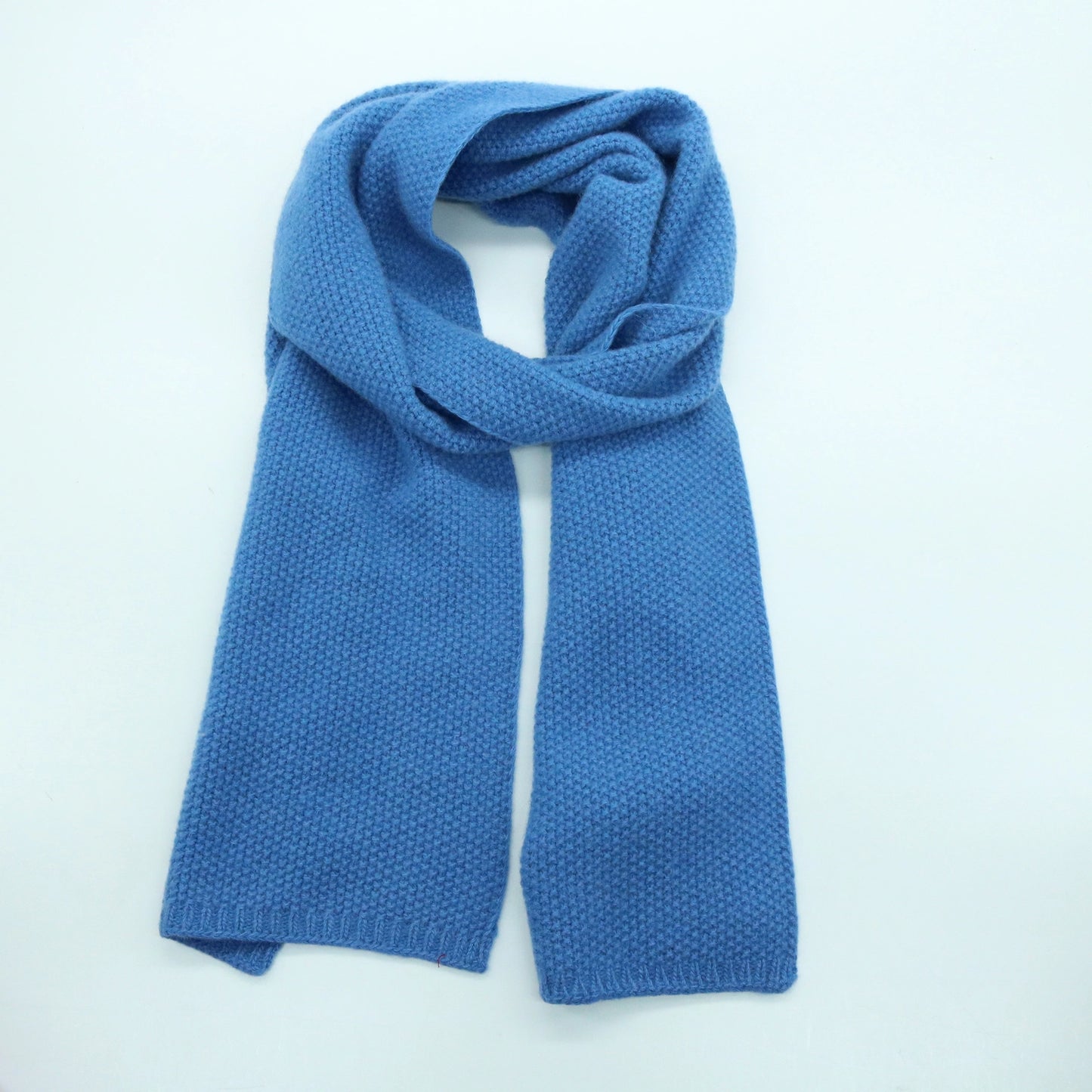 Cashmere Stitched Scarf - Blue